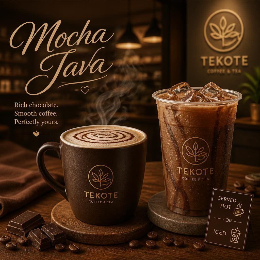 Mocha Java Hot Iced Te Sate dengan rasa kopi mocha yang creamy